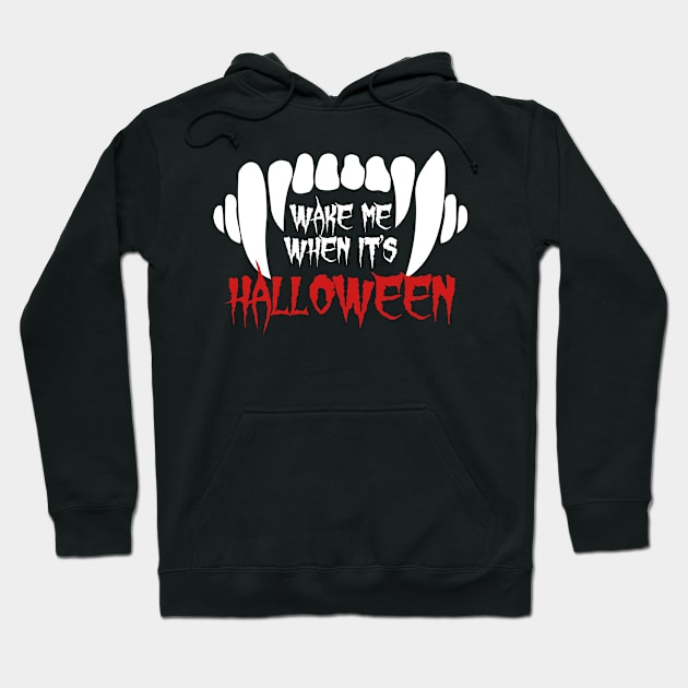 Wake Me When It's Halloween Hoodie by Miranda Nelson